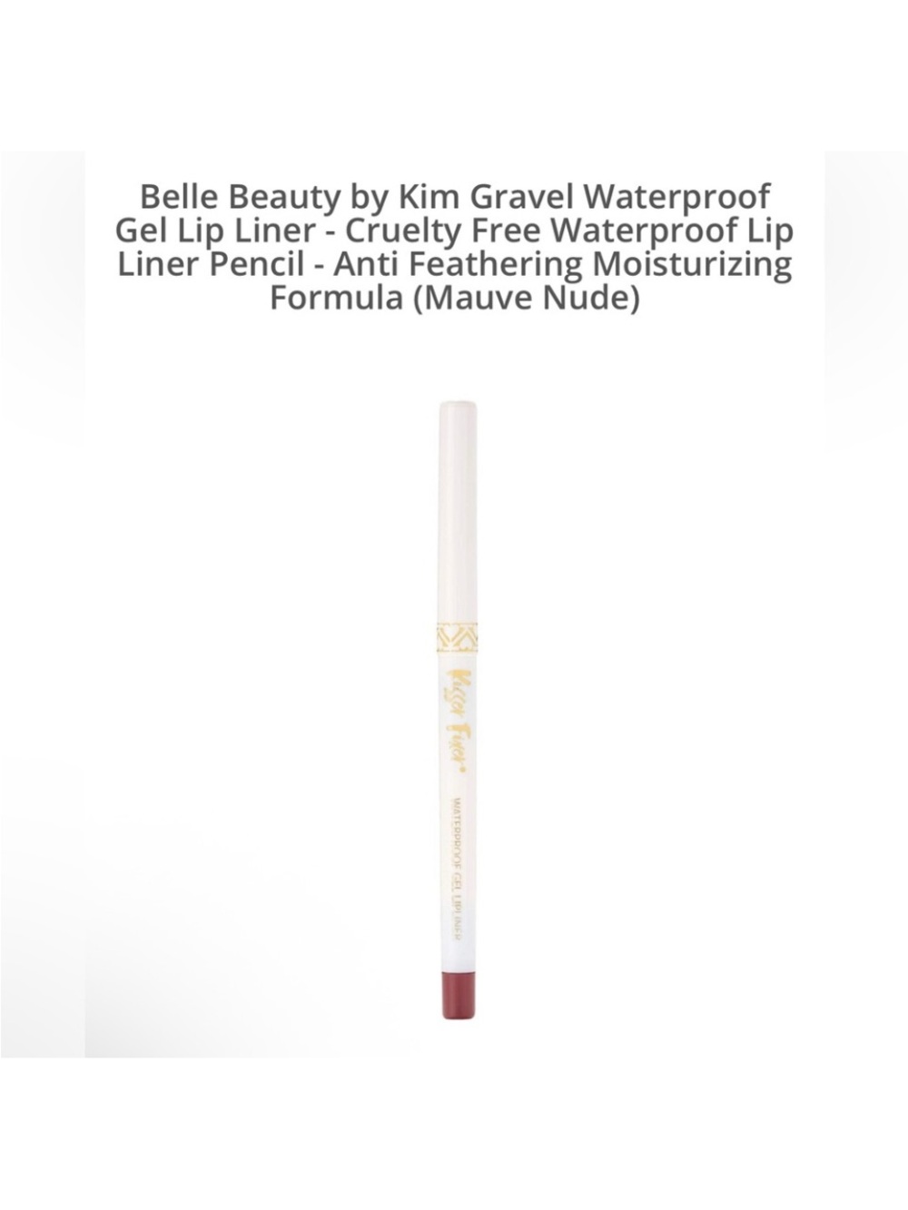 Belle by Kim Gravel 3 pack Waterproof Gel Lip Liner True Nude or Mauve Nude - Picture 5 of 9
